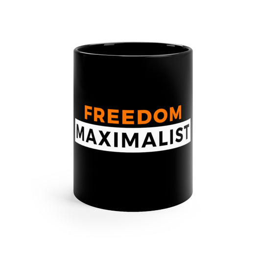 Freedom Maximalist Black Coffee Mug, 11oz