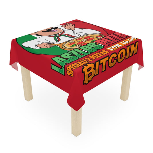 Bitcoin Pizza Party Table Cloth