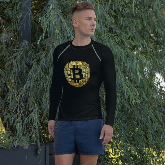 Bitcoin in 50 Words Men's Rash Guard