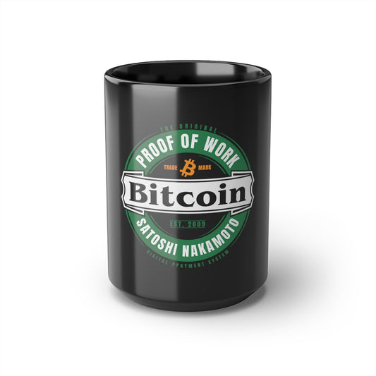 BTC Emblem Black Mug, 15oz
