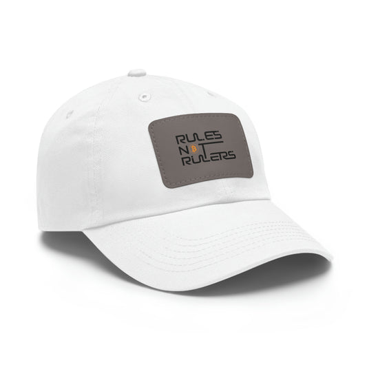 Rules not Rulers Hat with Leather Patch (Rectangle)