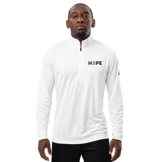 Hope White Quarter zip pullover