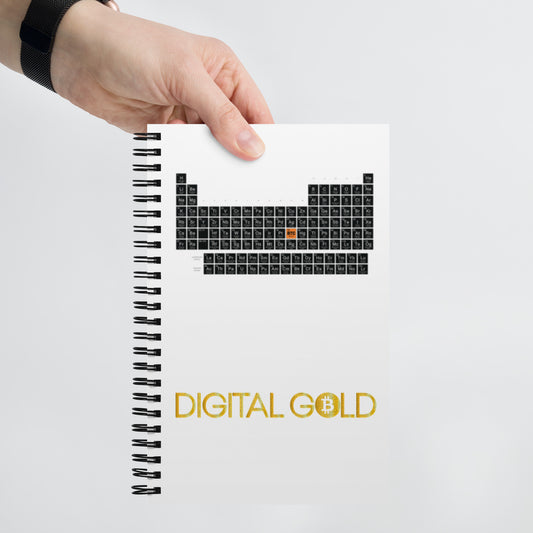 Digital Gold Spiral notebook