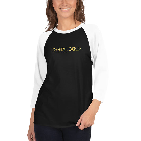 Digital Gold 3/4 sleeve raglan shirt