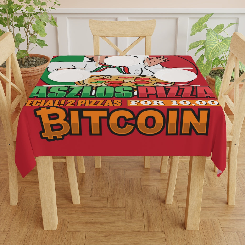 Bitcoin Pizza Party Table Cloth