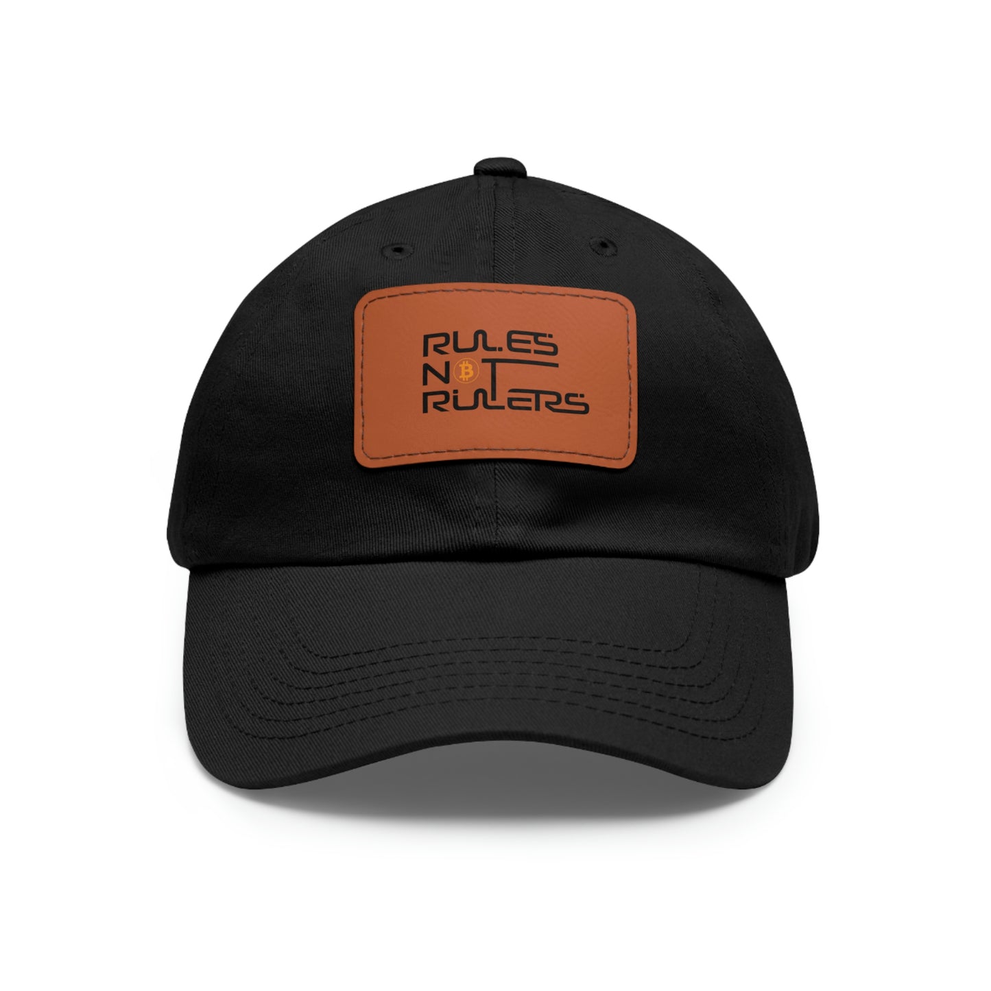 Rules not Rulers Hat with Leather Patch (Rectangle)