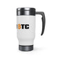 1 BTC Stainless Steel Travel Mug with Handle, 14oz