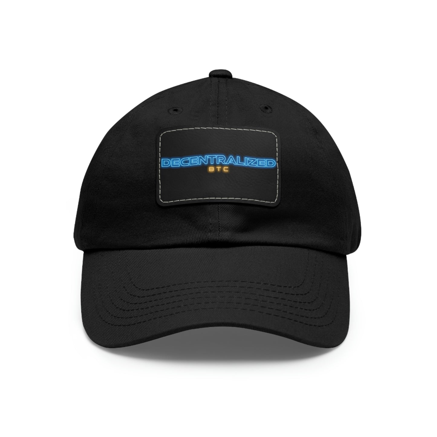 Decentralized  Hat with Leather Patch