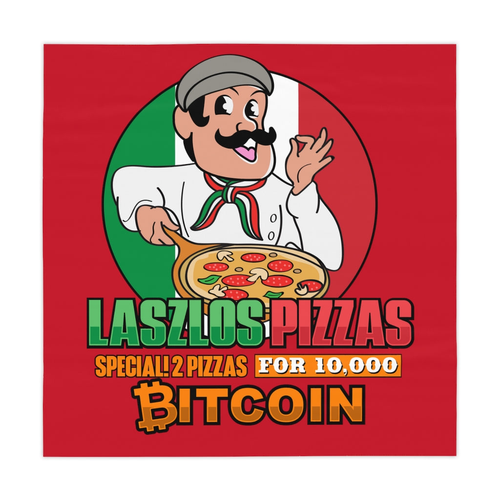 Bitcoin Pizza Party Table Cloth