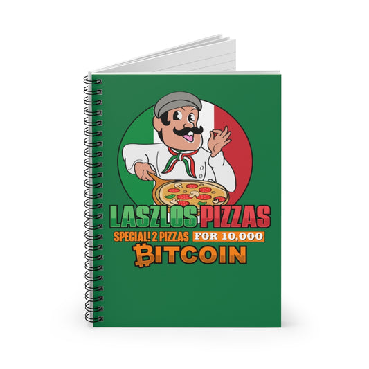 Bitcoin Pizza Day Spiral Notebook - Ruled Line