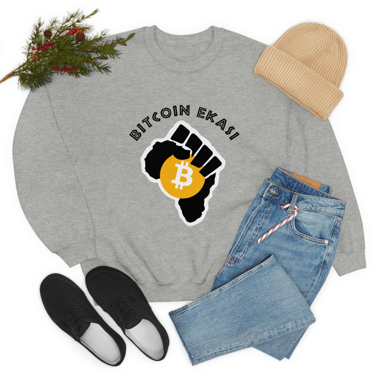 Vintage Bitcoin Ekasi Crewneck Sweatshirt