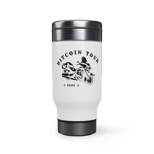 BTC Tour Stainless Steel Travel Mug with Handle, 14oz