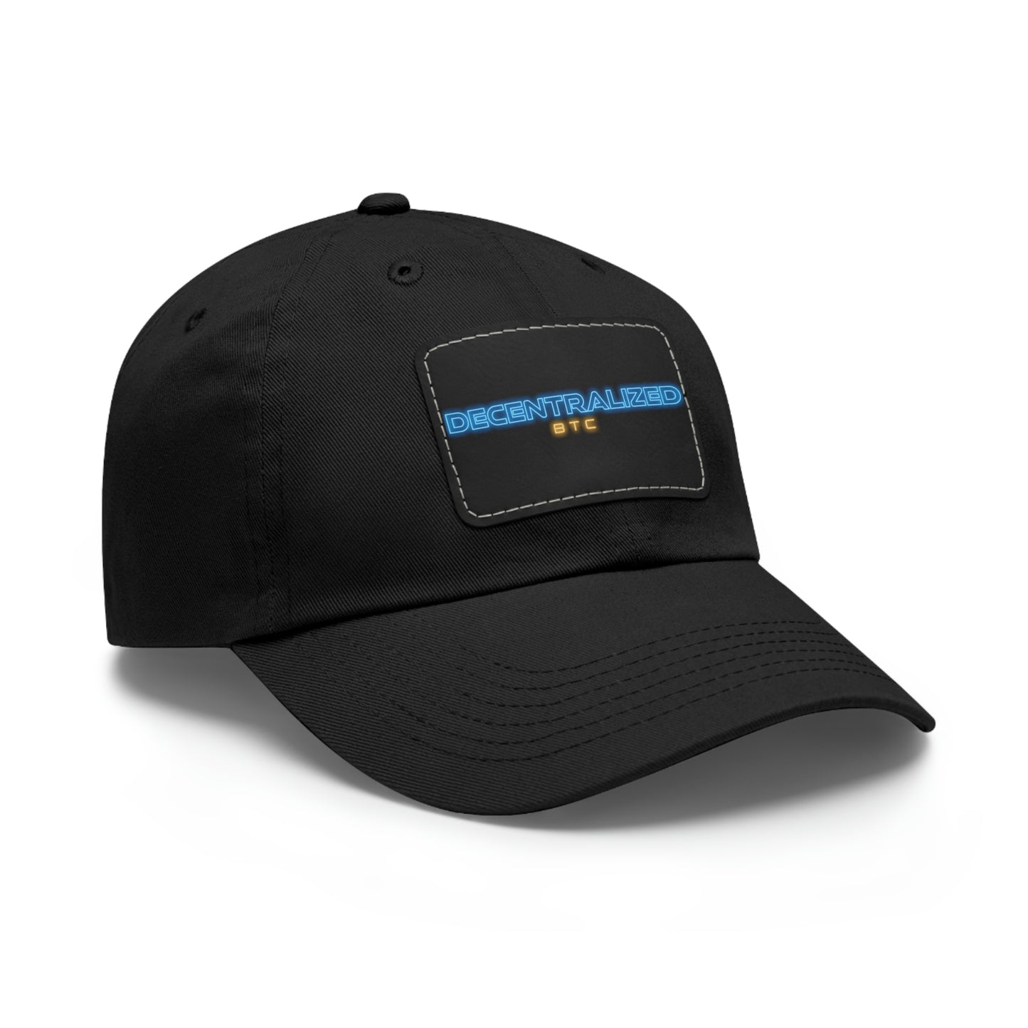 Decentralized  Hat with Leather Patch