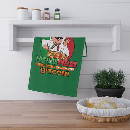 Bitcoin Pizza Day Kitchen Towel