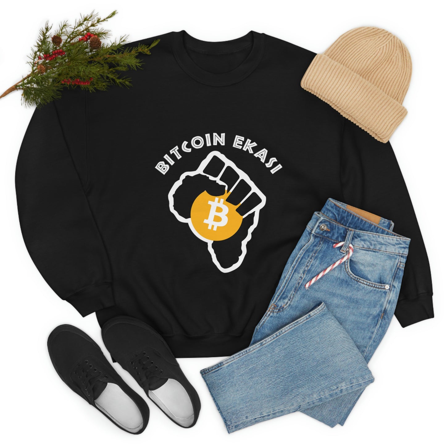 Vintage Bitcoin Ekasi Crewneck Sweatshirt