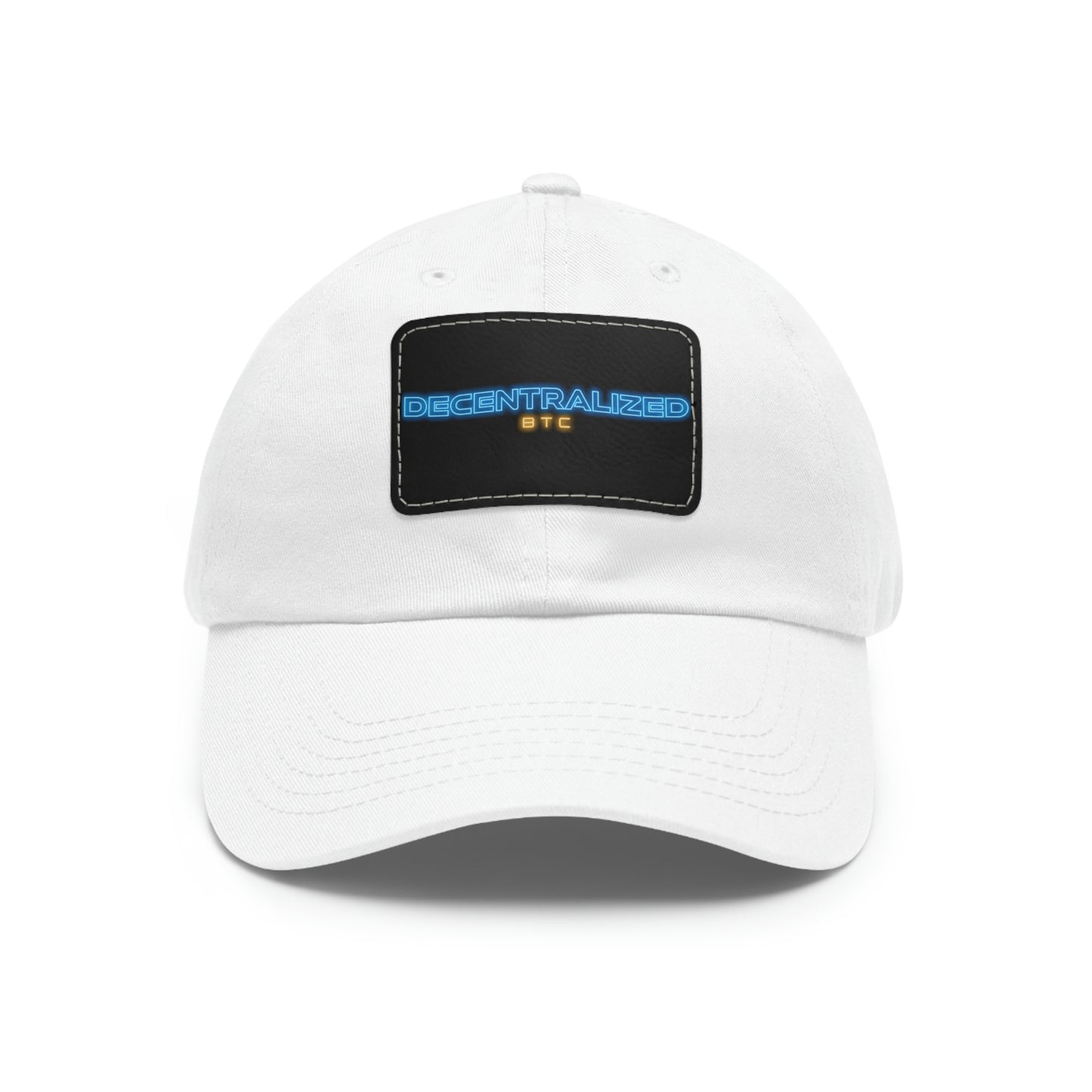 Decentralized  Hat with Leather Patch