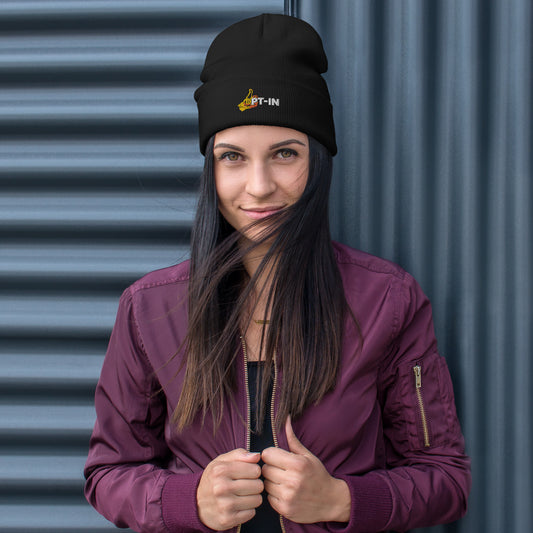 Opt-In Embroidered Beanie