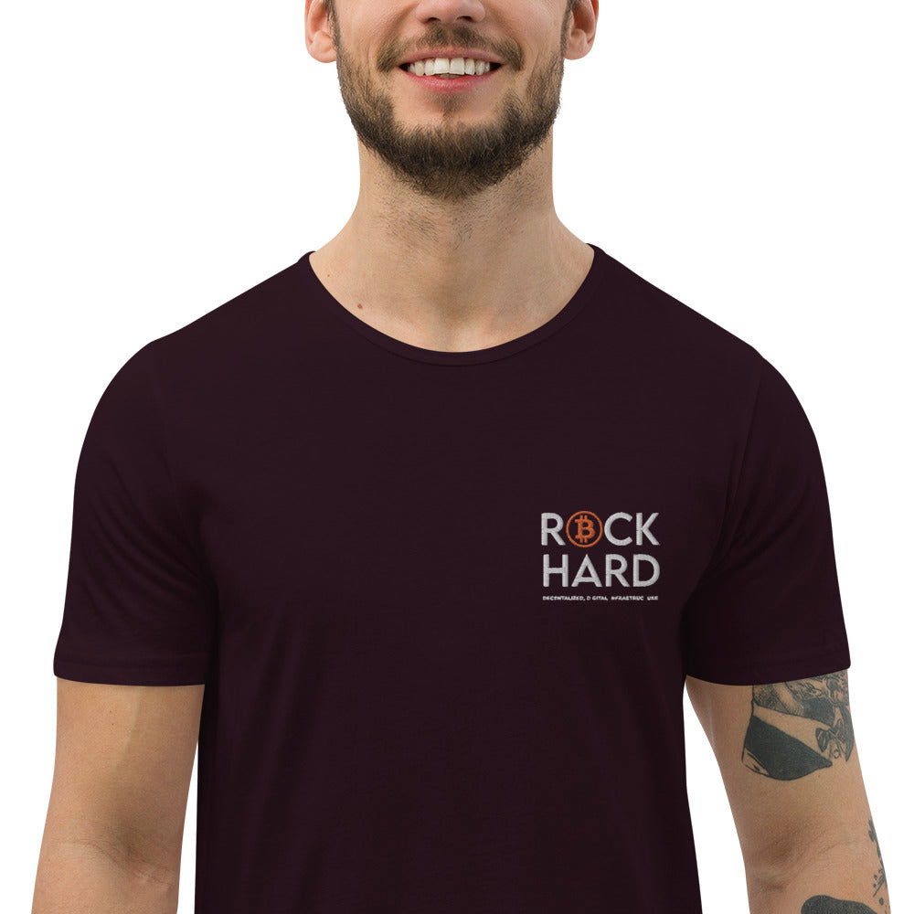 Rock Hard Men's Curved Hem T-Shirt