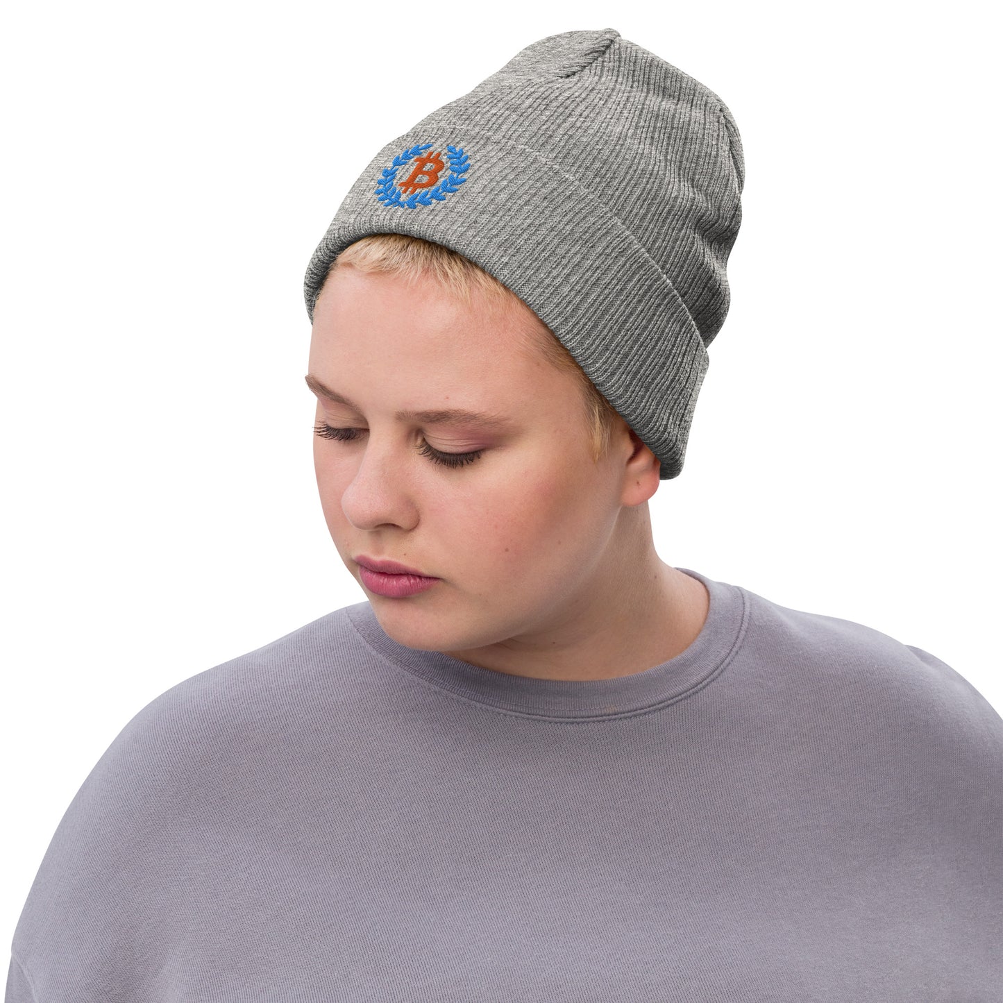 BTC Acropolis Ribbed knit beanie