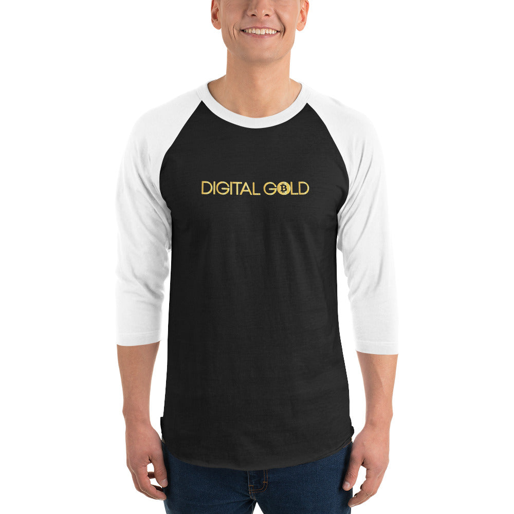 Digital Gold 3/4 sleeve raglan shirt