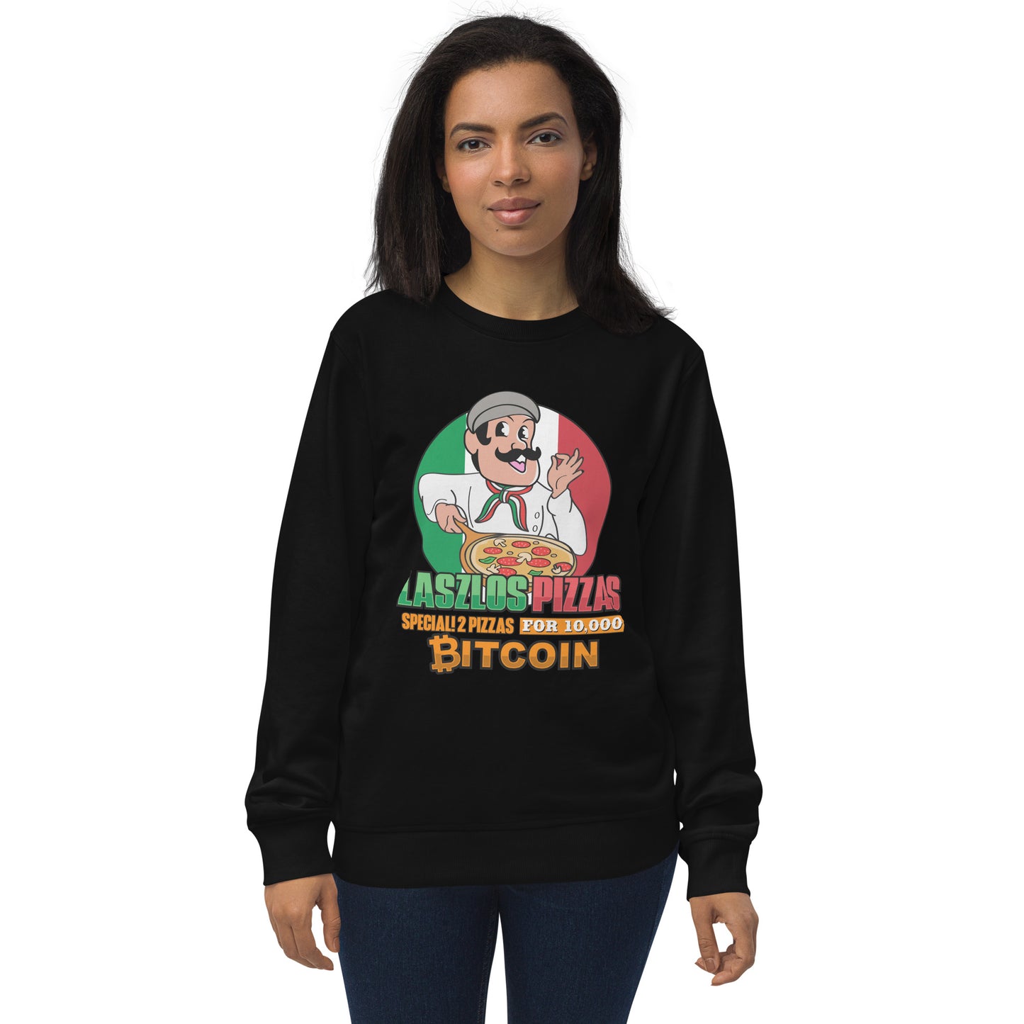 Bitcoin Pizza Day organic sweatshirt