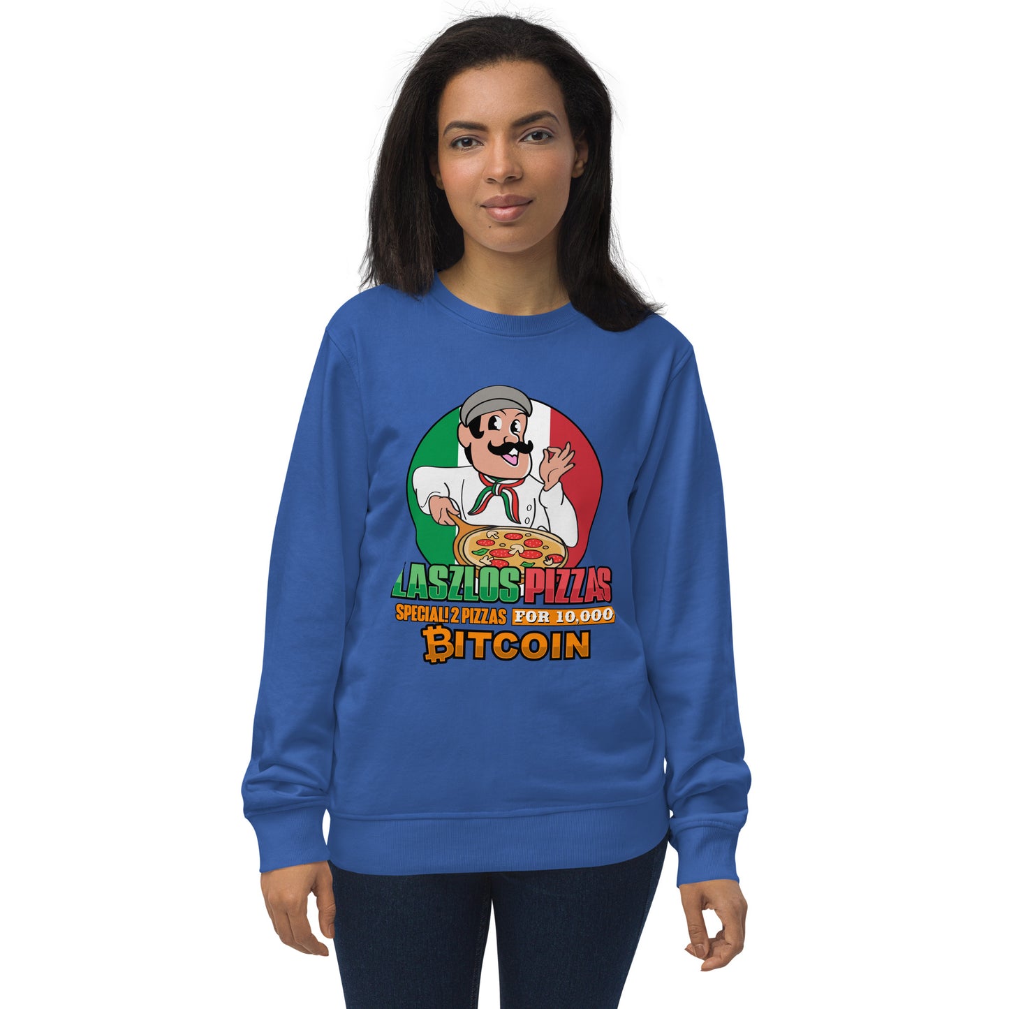 Bitcoin Pizza Day organic sweatshirt