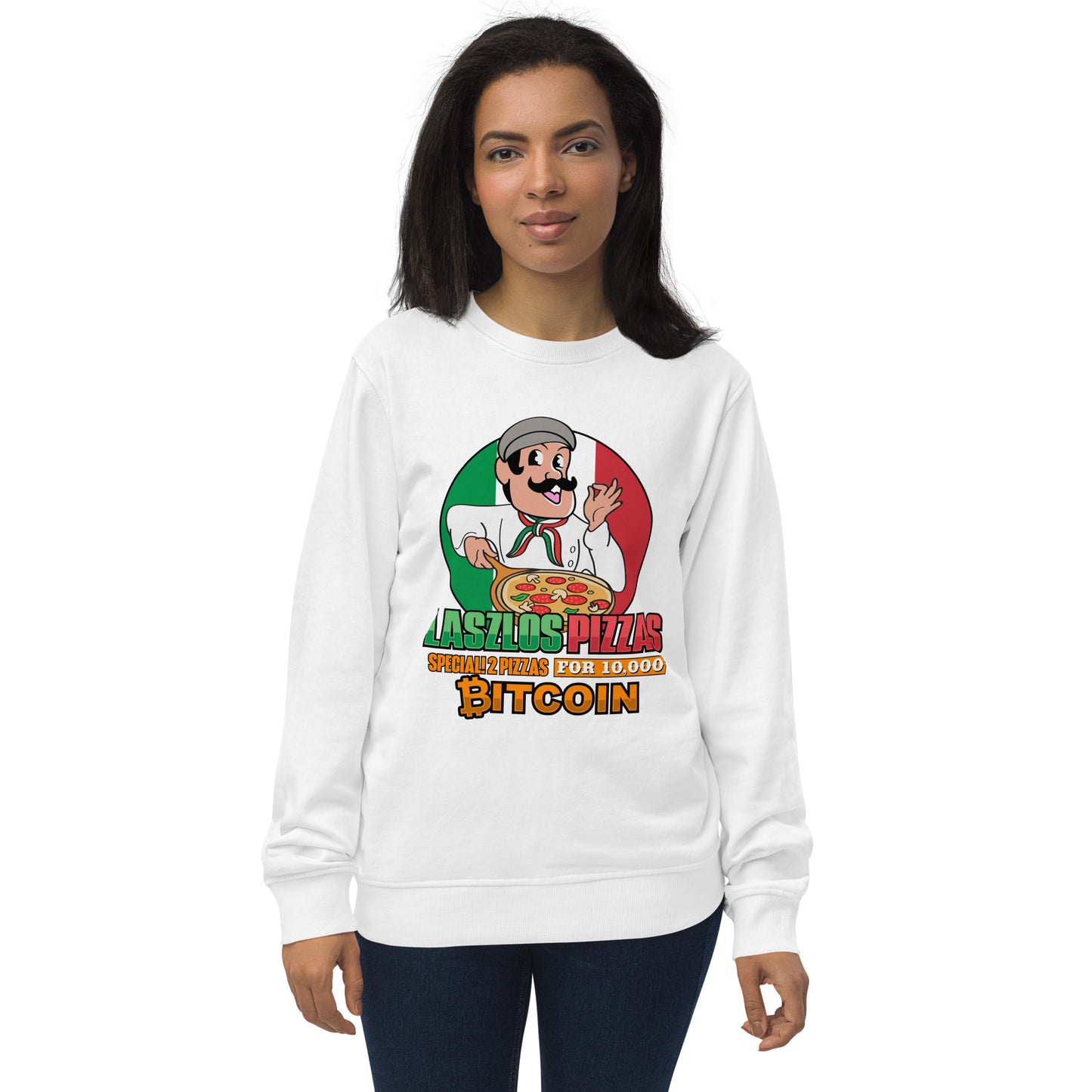 Bitcoin Pizza Day organic sweatshirt